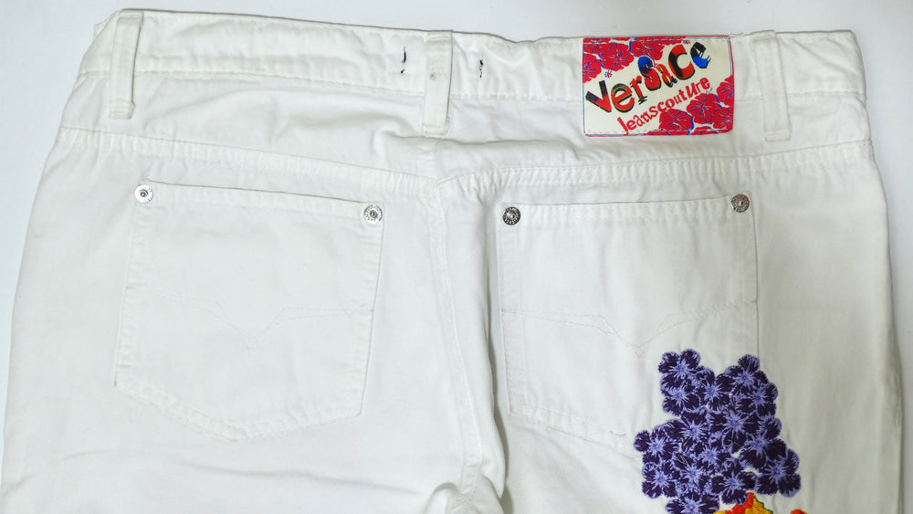 Versace embroidered jeans Clearance