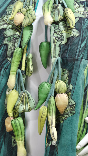 Sara Drower Vegetable Motif Embroidered Duster