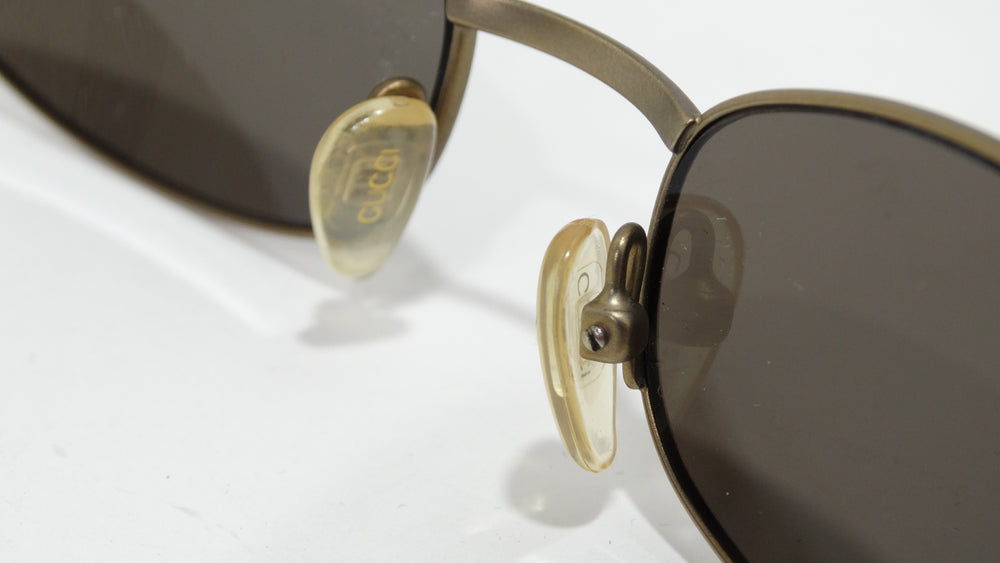 Tom Ford for Gucci Gold & Tortoise Shell Oval Sunglasses – Vintage by Misty