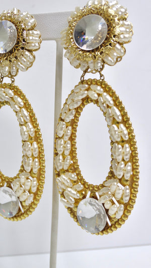 Lawrence Vrba Beaded Statement Earrings