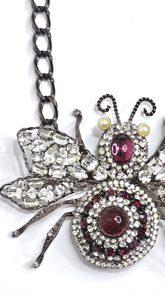 Lawrence Vrba Huge Lux Bee Statement Necklace