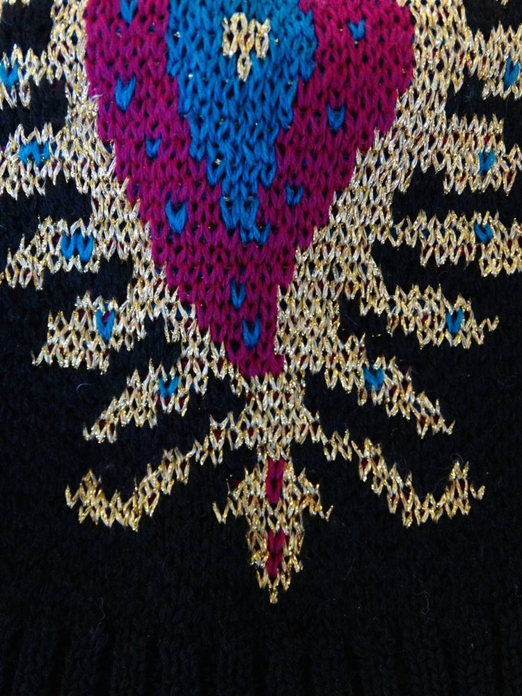 Rare 1970s Yves Saint Laurent Knitted Peacock Beanie