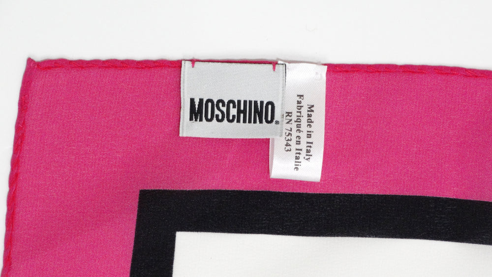 Moschino Wool Scarf Hot Pink Toy Teddy Bear - F/W 2023/ 24 SALE - Como  Milano