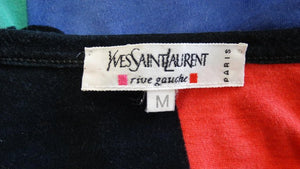 1990s Yves Saint Laurent Abstract Color Block T-Shirt