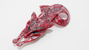 Lea Stein Red Mosaic Brooch