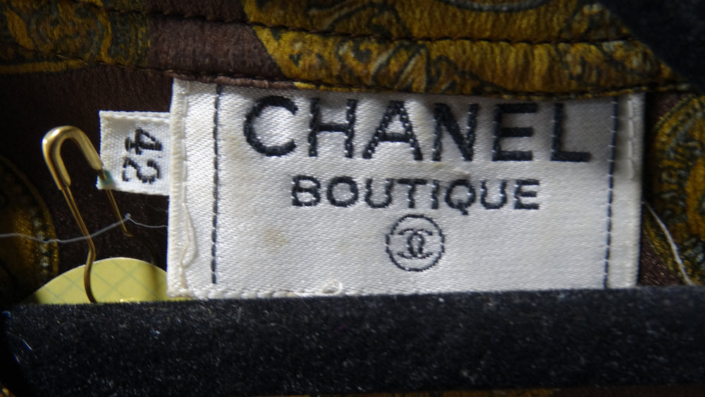 Vintage by Misty Chanel SS21 Silk Bustier Crop Top