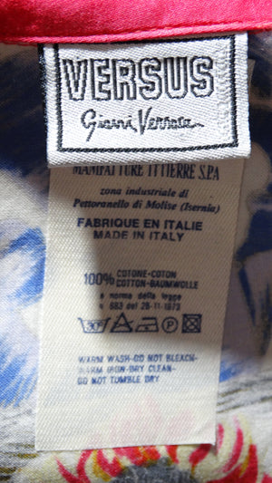 Gianni Versace Versus 1990's Print Blouse