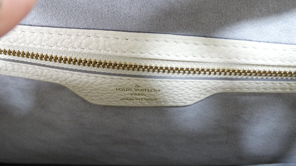 Louis Vuitton Off-White Monogram Mahina Cirrus PM Bag at 1stDibs