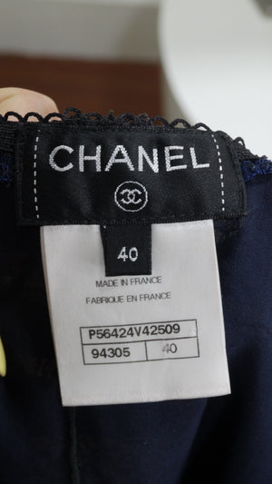Chanel Runway Black Lace Midi Skirt