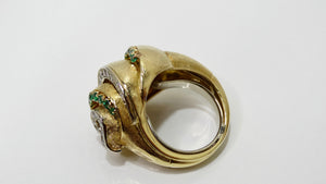 Emerald & Diamond Cocktail Ring