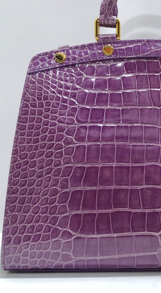 Louis Vuitton Limited Edition Purple Alligator Black Monogram Multicolore  Marilyn Bag - Yoogi's Closet