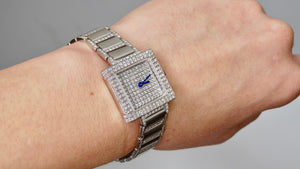 Diamond 18k White Gold Wrist Watch