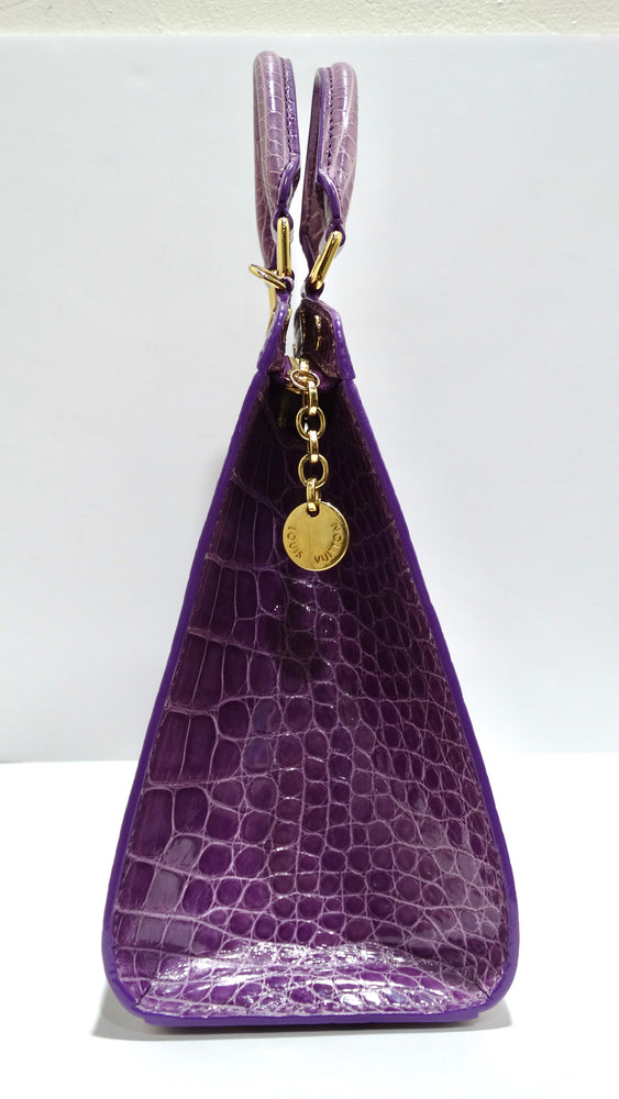 Louis Vuitton Purple Exotic Crocodile Brea Handbag