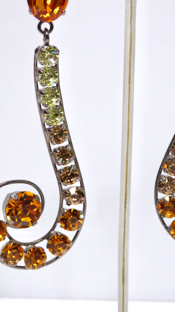 Philippe Ferrandis Crystal Swirl Earrings – Vintage by Misty