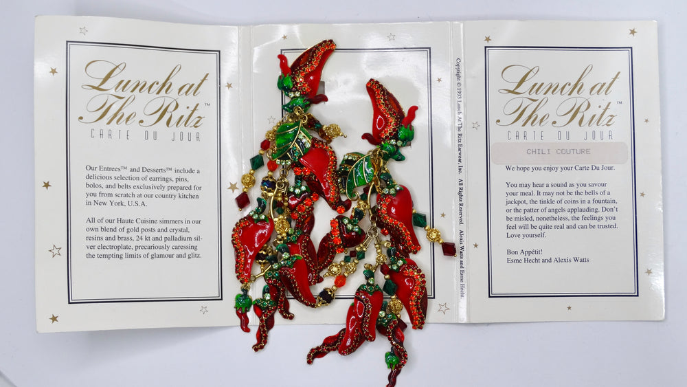 Lunch at the Ritz Chili Pepper Earrings