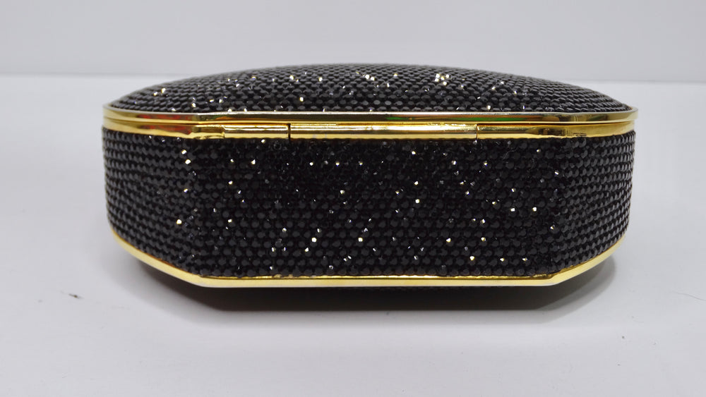 JUDITH LEIBER RARE “Chatelaine” Vintage Antique Gold Swarovski Crystal  Purse EUC
