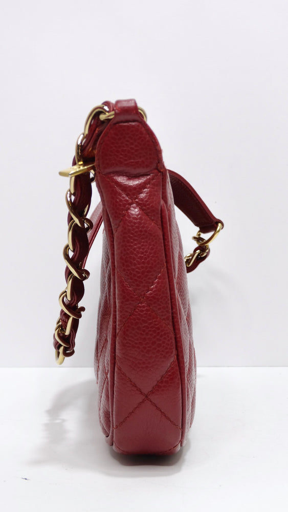 red chanel top handle bag vintage
