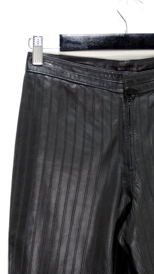 Gucci by Tom Ford 1999 Black Leather Flared Pants