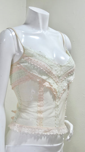 Chanel 2004 Pastel CC Logo Embroidered Camisole – Vintage by Misty