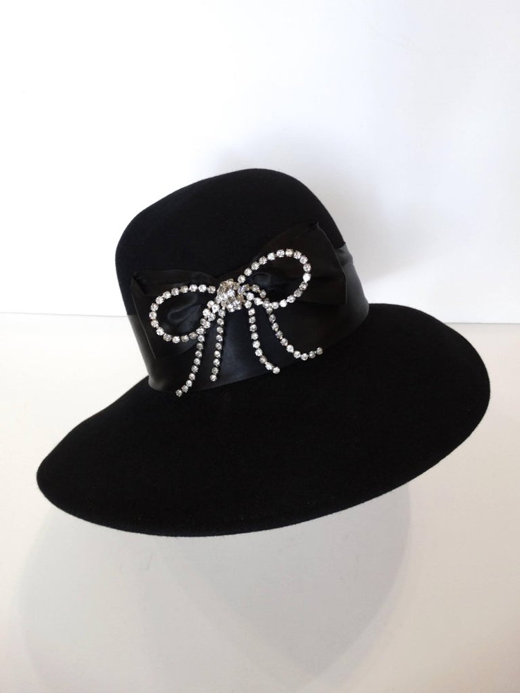 1960s Joanne Rhinestone Bow Hat