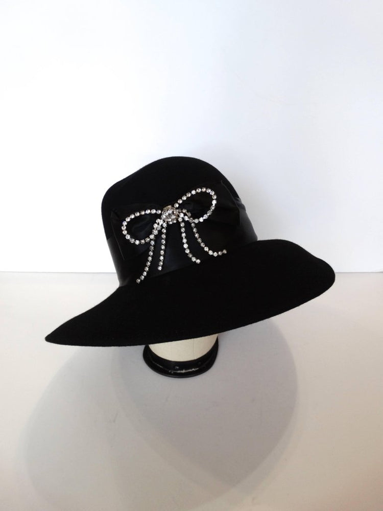 1960s Joanne Rhinestone Bow Hat