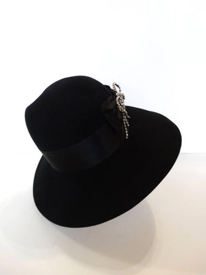 1960s Joanne Rhinestone Bow Hat