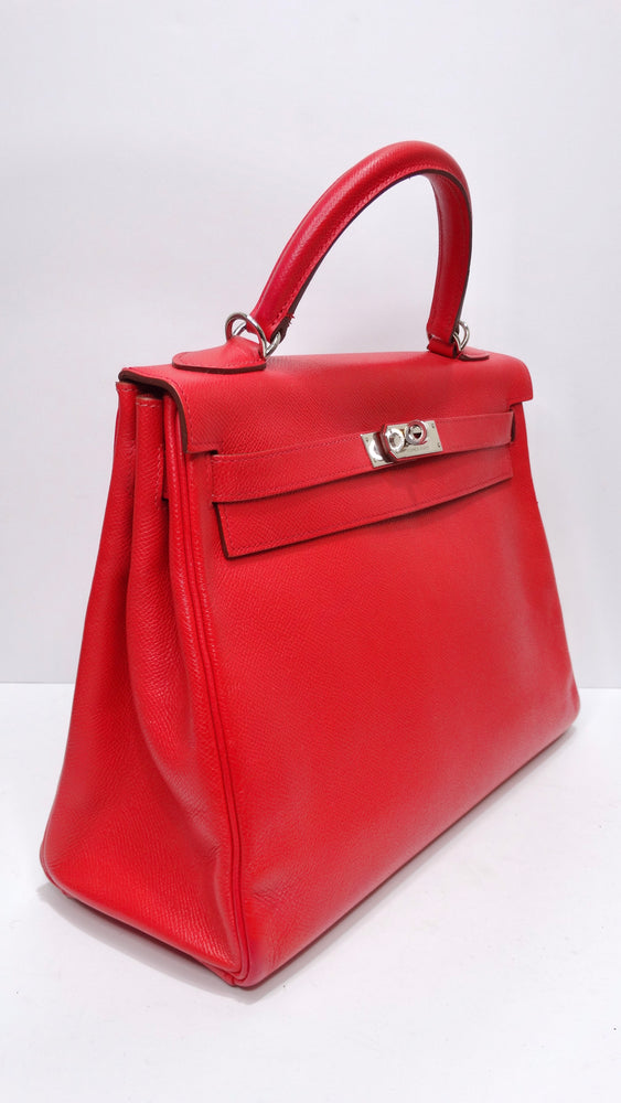 hermes red handbag