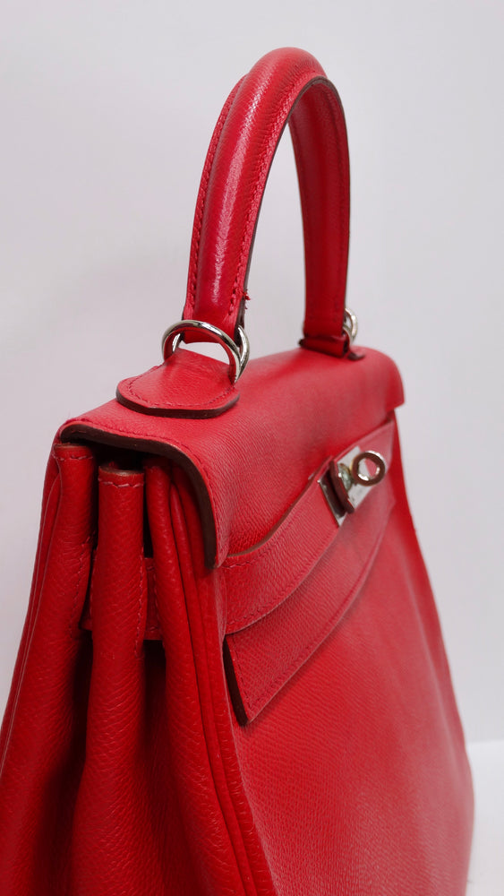 Hermès Epsom Kelly Sellier 35 - Red Handle Bags, Handbags