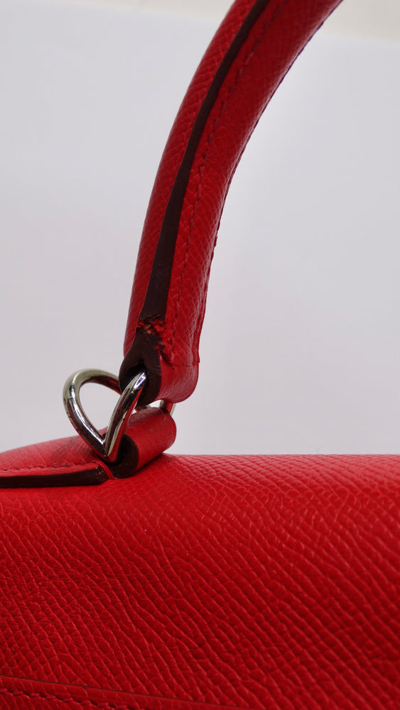 Hermes Red Epsom Kelly Sellier 32 Rouge Casaque – Vintage by Misty