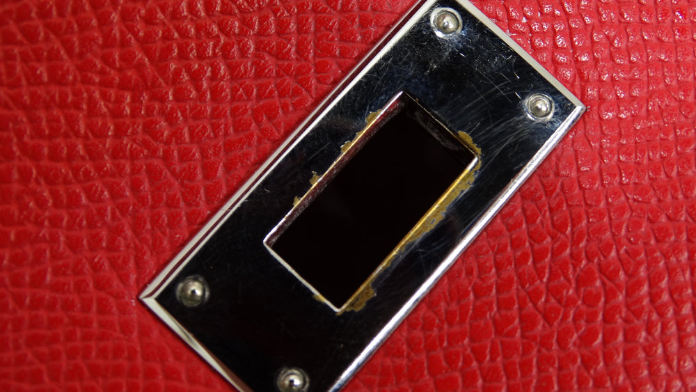 Buy Pre-Owned Hermès Kelly 32 Handbag Red Epsom Leather