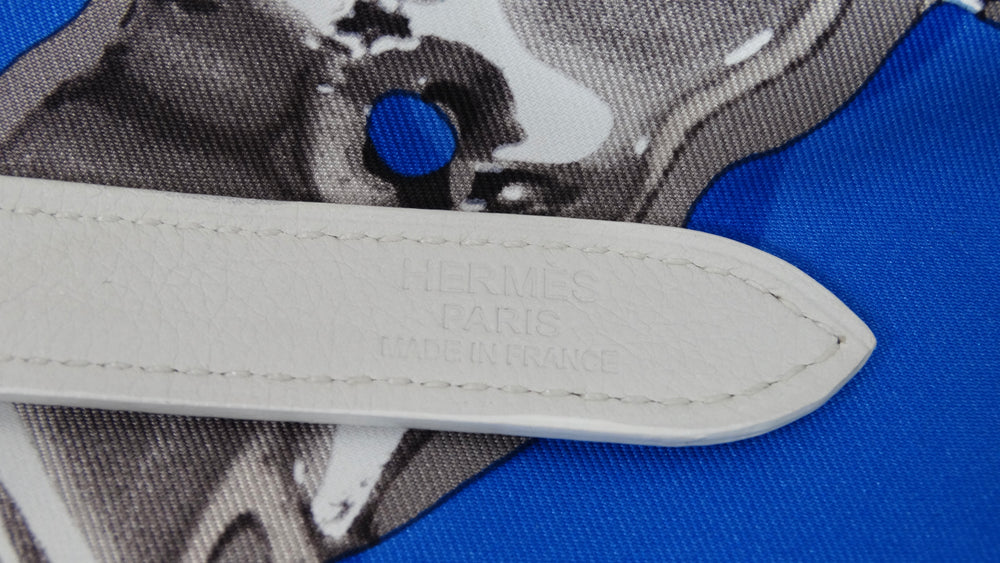 Hermès Blue, Pattern Print Vif Argent Silky City Bag