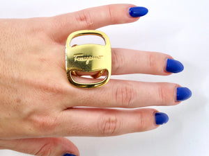 Ferragamo Gold Large Ring