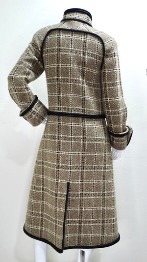 Vintage by Misty Chanel Wool Beige Tweed Long Coat