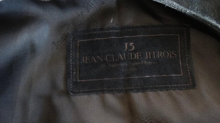 1980s Jean Claude Leopard Motif Suede Leather Jacket