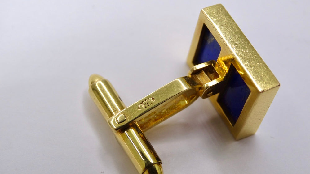 Cufflinks Blue Lapis 1970's