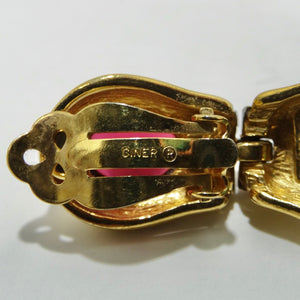 Ciner 1980s Gold Plated Earrings