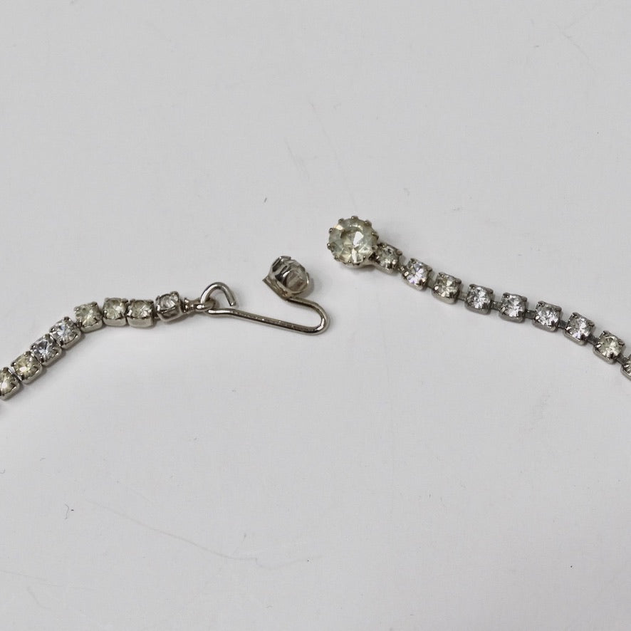 1970 Rhinestone Drop Necklace