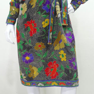 1980s Leonard Belted Tunic Dress
