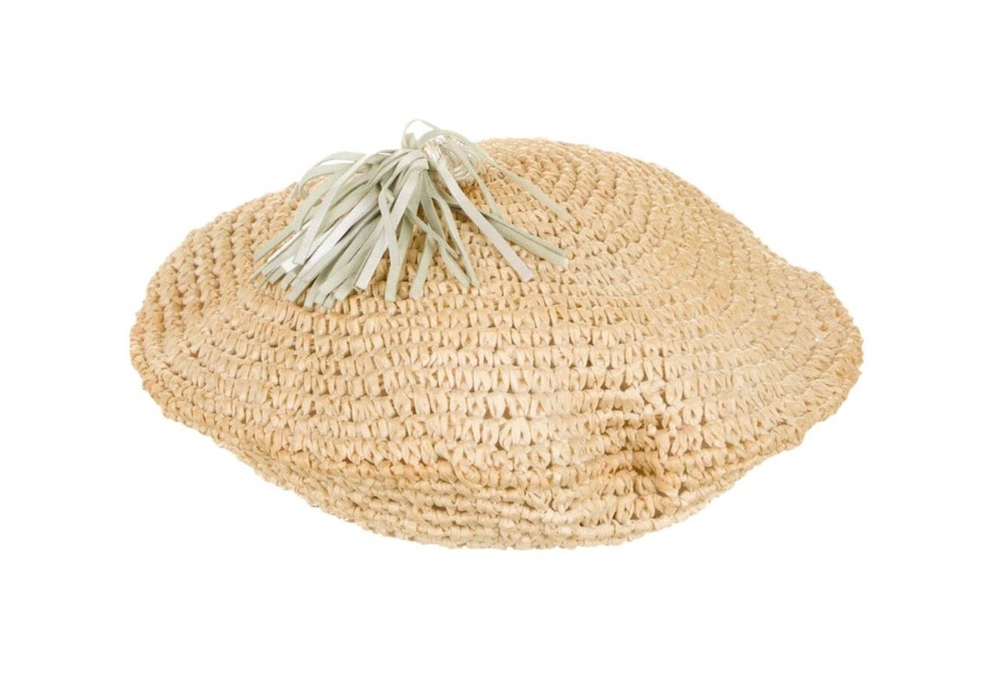 Bottega Veneta Straw Beret Hat
