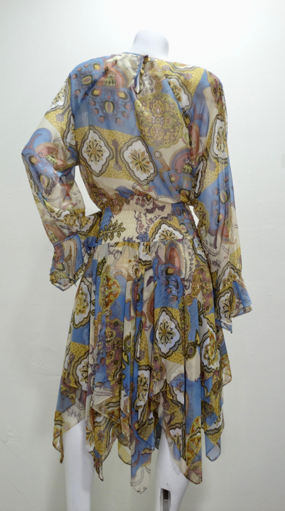 Diane Freis 1980s Printed Dress