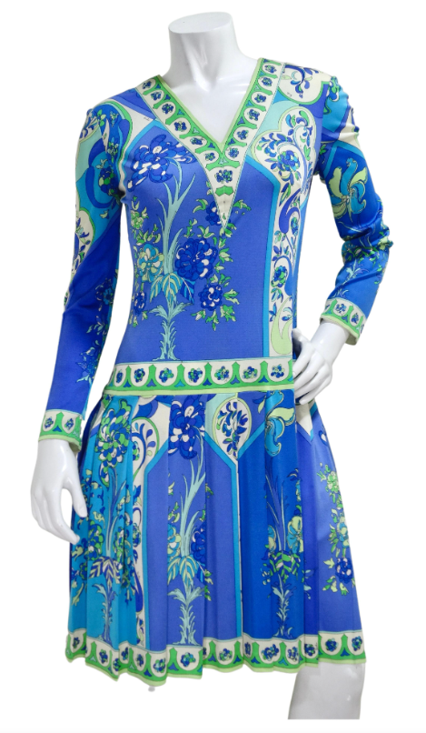 Emilio Pucci Silk Pleated 1960's Dress