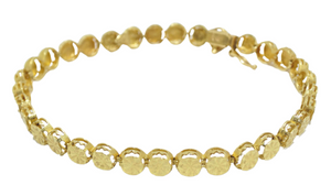 14k Gold Floral Link Tennis Bracelet