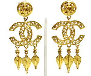 Chanel Ornate Dangle Earrings