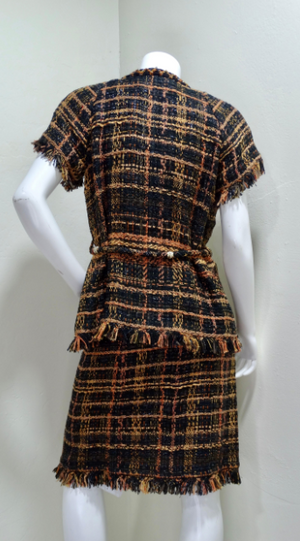 chanel tweed skirt set