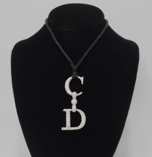 John Galliano for Christian Dior "CD "Crystallized Necklace