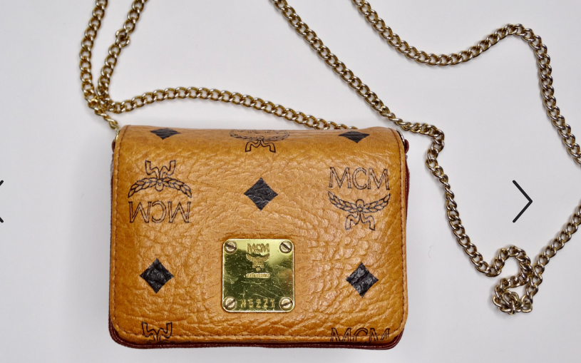 Mcm Vintage Textured Leather Crossbody Bag