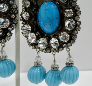 Vrba Turquoise Chandelier Earrings