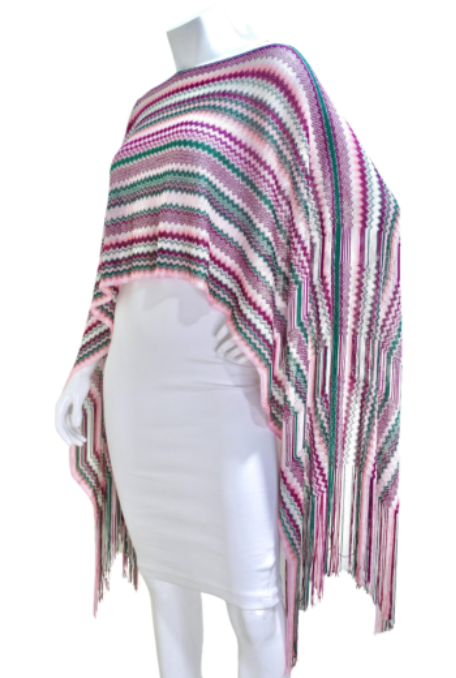 Mangler Allieret Deltage Missoni Multicolour Knit Cropped Poncho – Vintage by Misty