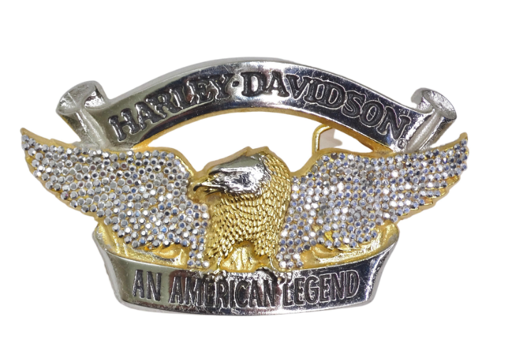 Harley Davidson Baron Solid Brass Eagle Belt Buckle Vintage by Misty