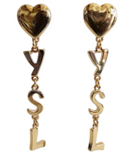 Yves Saint Laurent 1980s "YSL" Logo Dangle Earrings